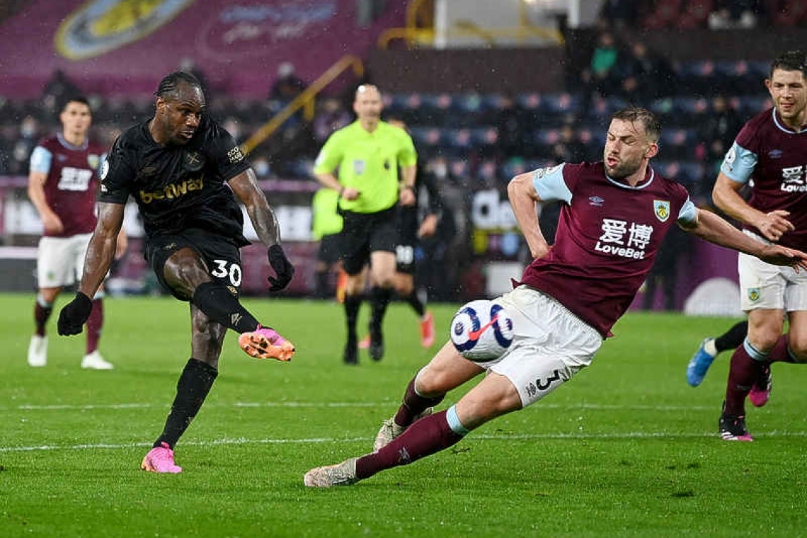 Antonio double sees West Ham go fifth after 2-1 win over Burnley
